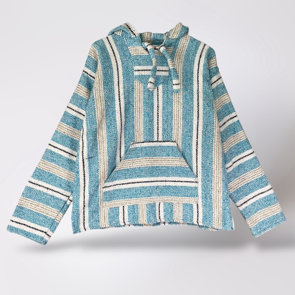 Blue Striped Men's Hoodie